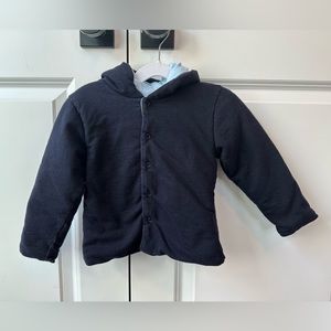 Bella Bliss Blue Hooded Cotton Jacket (Size 24 Months)